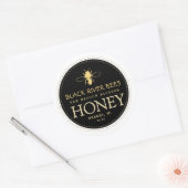 Honigwabe und Bienenstöcke Runder Aufkleber (Umschlag)