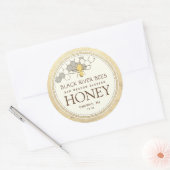 Honigwabe und Bienenstöcke Runder Aufkleber (Umschlag)