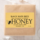 Honigwabe und Bienenstück-Honey-Label Provence Yel (Insitu)