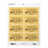 Honigwabe und Bienenstück-Honey-Label Provence Yel (Vorne)