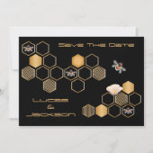 Honigwabe und Blumenkohl Save the Date Einladung (Vorderseite)