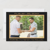 Honigwabe und Blumenkohl Save the Date Einladung (Rückseite)