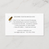 Honigwabe und Honigbienen Imker Visitenkarte (Rückseite)