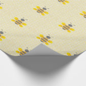 Honigwabe und Hummeln Gelb & Graue Geschenkwrake Geschenkpapier (Ecke)