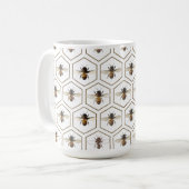 Honigwabe und Western Honeybeeper Kaffeetasse (Vorderseite Links)