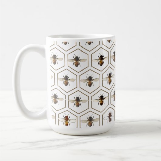 Honigwabe und Western Honeybeeper Kaffeetasse (Links)