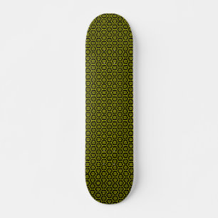 Honigwabe - v2 - Schwarz und Gelb Skateboard
