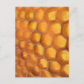 Honigwabe zeichnend orange-gelb postkarte (Vorderseite)