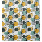 Honigwaben Abstraktes geometrisches Muster.1 Duschvorhang (Vorderseite)