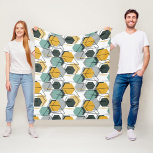 Honigwaben Abstraktes geometrisches Muster.1 Fleecedecke