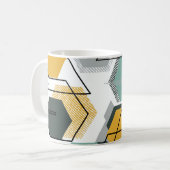 Honigwaben Abstraktes geometrisches Muster.1 Kaffeetasse (Vorderseite Links)