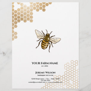 Honigwaben Bienenfarm Imker Apiarian Honigbienen B Flyer
