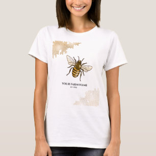 Honigwaben Bienenfarm Imker Apiarian Honigbienen B T-Shirt