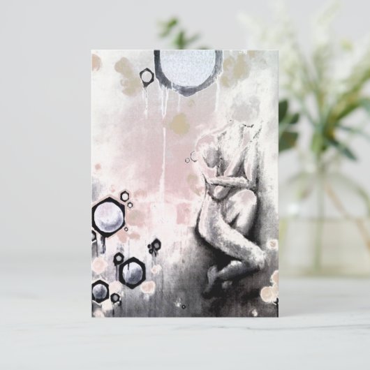 Honigwaben Einladung (Stehend Vorderseite)