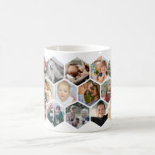 Honigwaben-Foto-Collage 20 Bilder Kaffeetasse (Mittel)