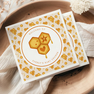 Honigwaben Honigbiene Süße Babyparty Serviette