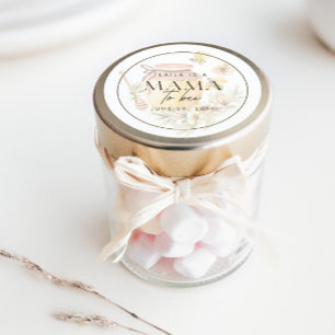 Honigwaben Hummel Mama auf Bienen Baby Shower Runder Aufkleber