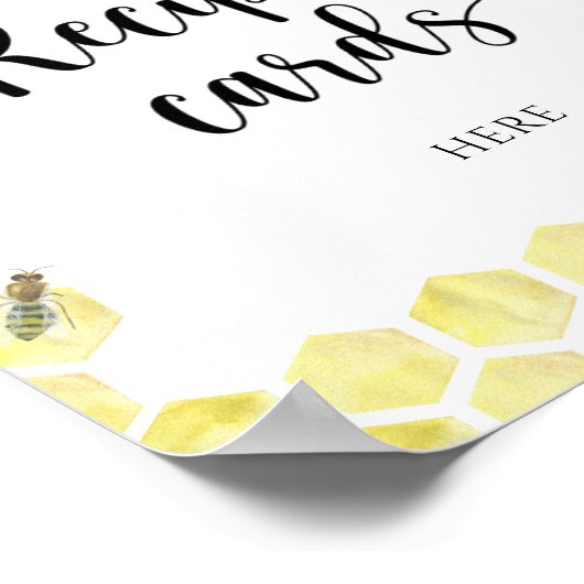 Honigwaben - Ihre Rezeptkarte hier Poster (Ecke)