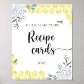 Honigwaben - Ihre Rezeptkarte hier Poster (Vorne)
