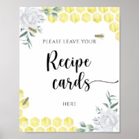 Honigwaben - Ihre Rezeptkarte hier Poster