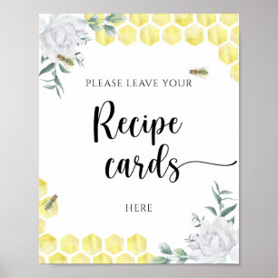 Honigwaben - Ihre Rezeptkarte hier Poster