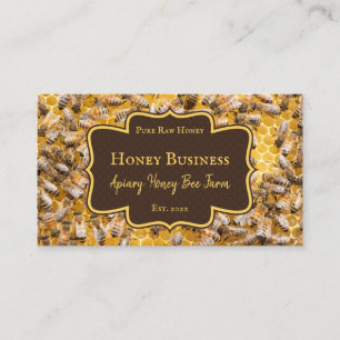 Honigwaben Imker pureraw Farm Bienenstand Visitenkarte