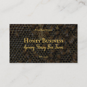 Honigwaben Imker pureraw Farm Foto Apiary Visitenkarte