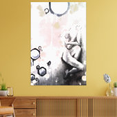 Honigwaben Leinwanddruck (Insitu (Wohnzimmer))