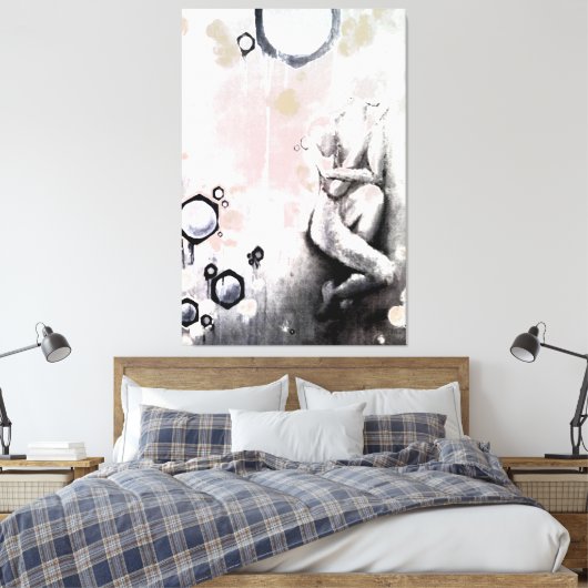 Honigwaben Leinwanddruck (Insitu (Schlafzimmer))