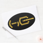 Honigwaben Ovaler Aufkleber (Umschlag)