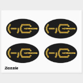 Honigwaben Ovaler Aufkleber (Blatt)