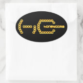 Honigwaben Ovaler Aufkleber (Tasche)