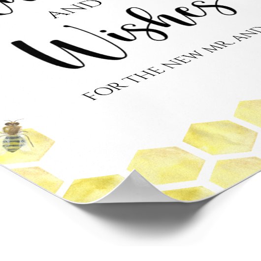 Honigwaben - Ratschläge und Wünsche für frisch gez Poster (Ecke)