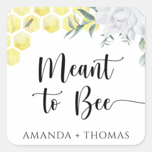 Honigwaben - Soll zur Biene werden Quadratischer Aufkleber