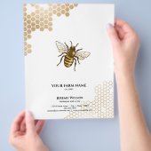 Honigwabenbaum Bienenzucht Apiarist Honeybee Bu Flyer (Hand)