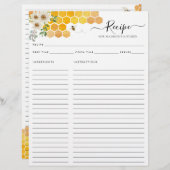 Honigwabenbumble Biene Küche Rezept (Vorne/Hinten)