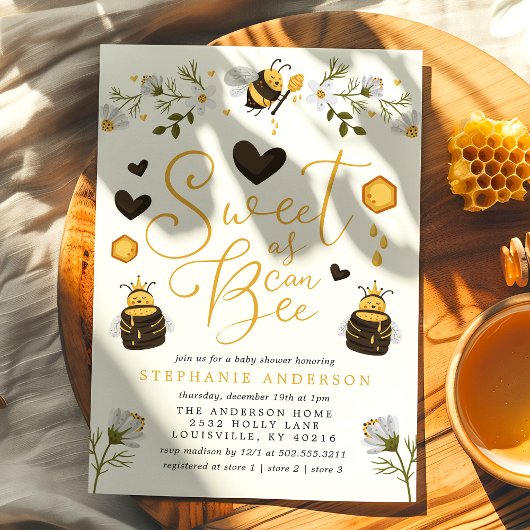 Honigwabendusche Einladung