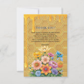 Honigwabendusche Honeybee Honey Tropfen Babydusche Dankeskarte (Vorderseite)