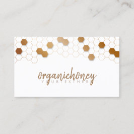 Honigwabenfarm Apiary Gold Simple Visitenkarte