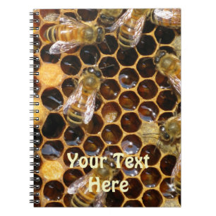 Honigwabenheber und Bienenkarren Notizblock