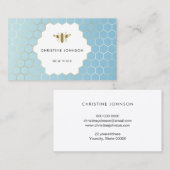 Honigwabenhexagonen: blaues Gefälle Visitenkarte (Vorne/Hinten)