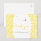 Honigwabenkarte danke, danke, Schatz Postkarte (Vorne/Hinten)