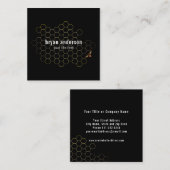 Honigwabenkarte Quadratische Visitenkarte (Vorne/Hinten)