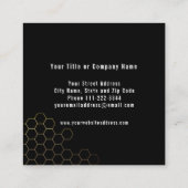 Honigwabenkarte Quadratische Visitenkarte (Rückseite)