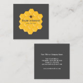 Honigwabenkarte Quadratische Visitenkarte (Vorne/Hinten)