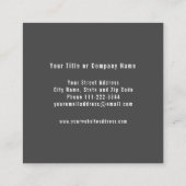 Honigwabenkarte Quadratische Visitenkarte (Rückseite)