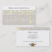 Honigwabenkarte und Bienenfabrikerkarte Visitenkarte (Vorne/Hinten)