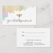 Honigwabenkarte und Logo Visitenkarte (Vorne/Hinten)