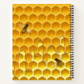 Honigwabenkolben mit fliegenden Honigbienen Custom Notizblock (Rückseite)
