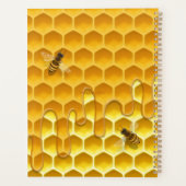 Honigwabenkolben mit fliegenden Honigbienen Custom Planer (Rückseite)